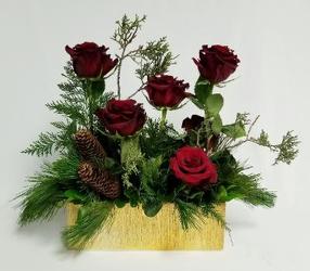 HOLIDAY ROSES IN GOLD from Flowers by Ramon of Lawton, OK