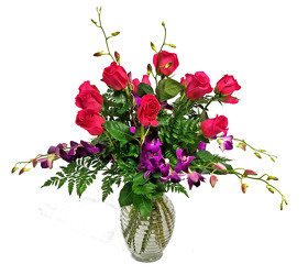 Ramon's Signature Pink Roses & Purple Orchids from Flowers by Ramon of Lawton, OK