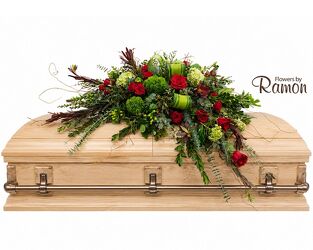 Forever Honored Casket Spray from Flowers by Ramon of Lawton, OK