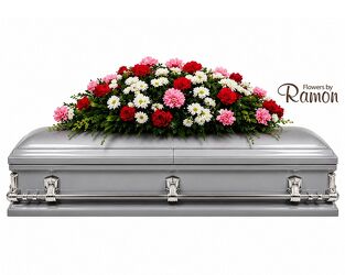 Forever In Our Hearts Casket Spray from Flowers by Ramon of Lawton, OK