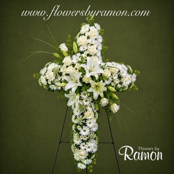 Heavenly Peace Cross from Flowers by Ramon of Lawton, OK