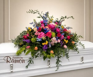 Heavens Garden Casket Spray from Flowers by Ramon of Lawton, OK