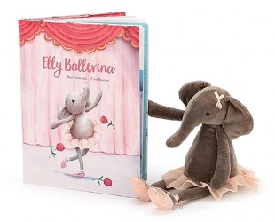 Elly Ballerina Book & Dancing Darcey Elephant from Flowers by Ramon of Lawton, OK