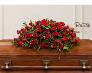 Majestic Tribute Casket Spray from Flowers by Ramon of Lawton, OK