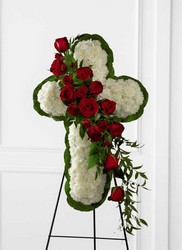 The FTD Floral Cross Easel from Flowers by Ramon of Lawton, OK