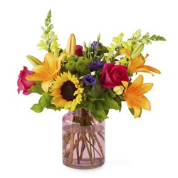 Best Day Bouquet in Blush Vase from Flowers by Ramon of Lawton, OK