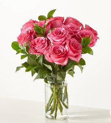 Dozen Hot Pink Roses from Flowers by Ramon of Lawton, OK
