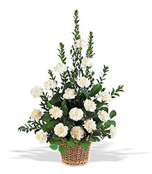 White Simplicity Basket from Flowers by Ramon of Lawton, OK