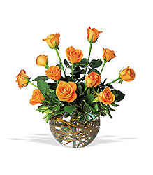 A Dozen Orange Roses from Flowers by Ramon of Lawton, OK